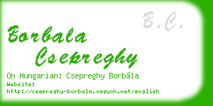 borbala csepreghy business card