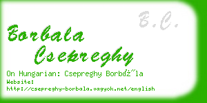 borbala csepreghy business card